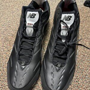 New Balance 991 Football Lacrosse Cleats Size 16 Black Silver MF991LK Adult
